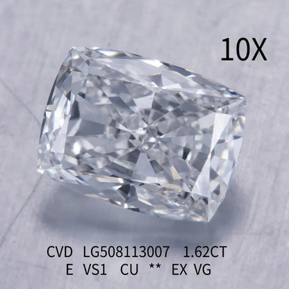 1ct 1.5ct  2ct 2.5 3ct 5ct HPHT CVD Diamond  IGI Certificate Cushion cut lab grown diamonds