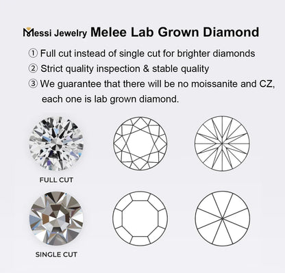 Messi Jewelry 2.0mm- 4.2mm 1PCS Melee Lab Grown Diamonds HPHT DEF VVS-VS Little Diamond Wholesale